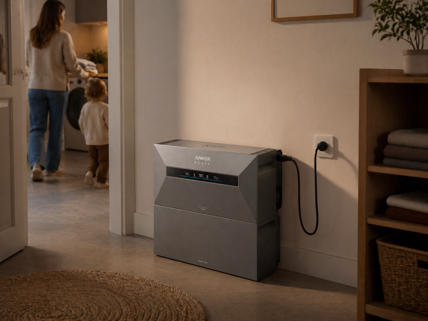 Can a smart home battery charge automatically when electricity is cheap?