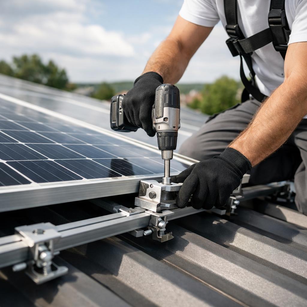 Hoe worden zonnepanelen bevestigd?