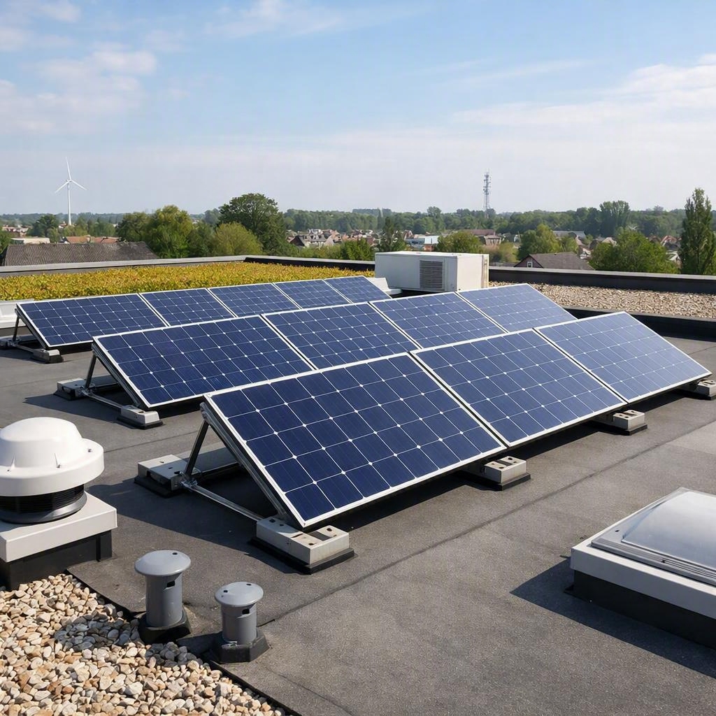 zonnepanelen op plat dak supporting image 1