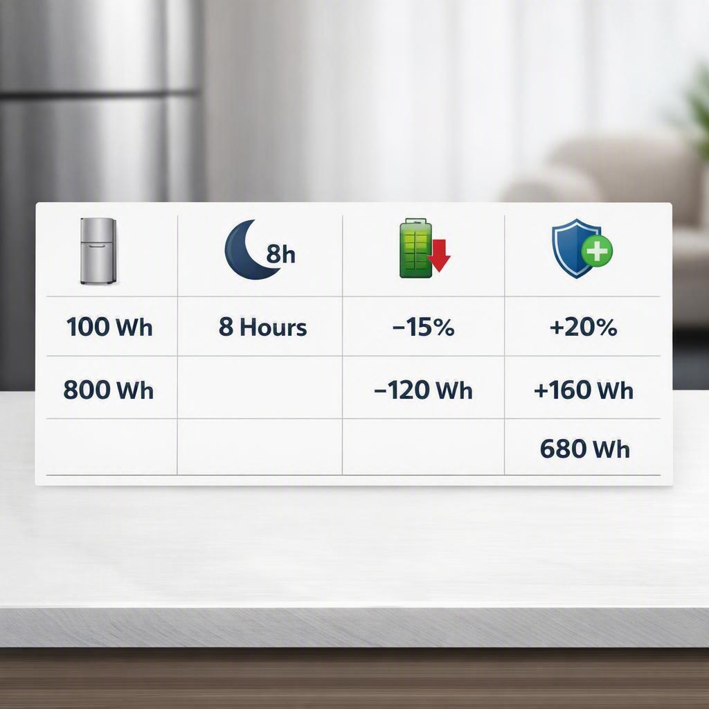 Which battery backup for refrigerator can run overnight? supporting image 1