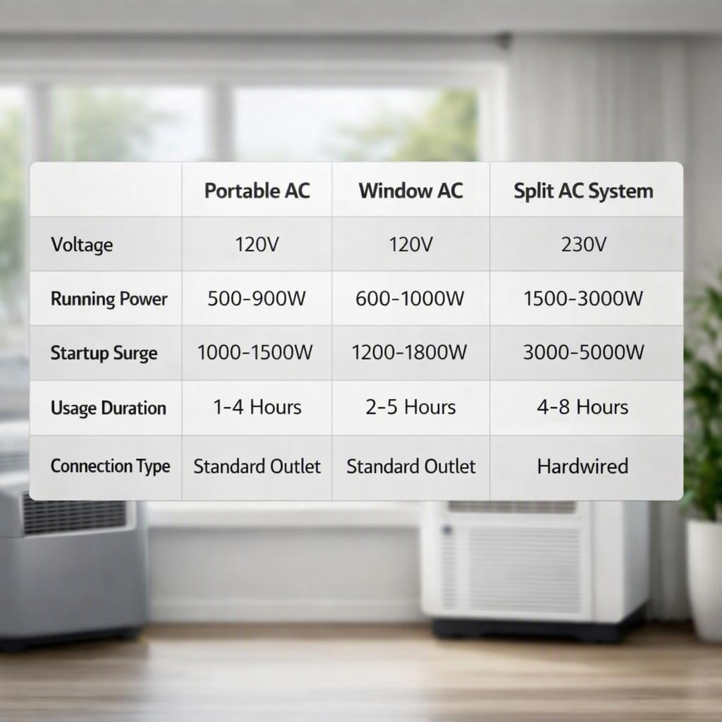 Which battery backup for air conditioner can handle startup power? supporting image 2